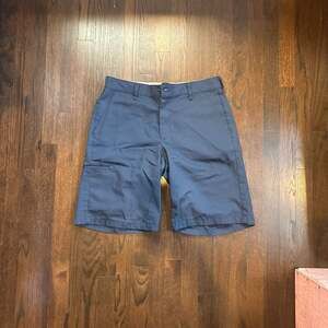 Chaps Men's Cargo Chino Shorts 38 Dark Navy Performance Stretch Flat Front Logo